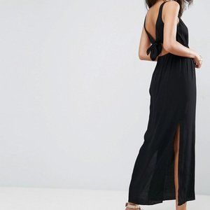 Asos Open Back Maxi Dress with Bow Detail - US 8
